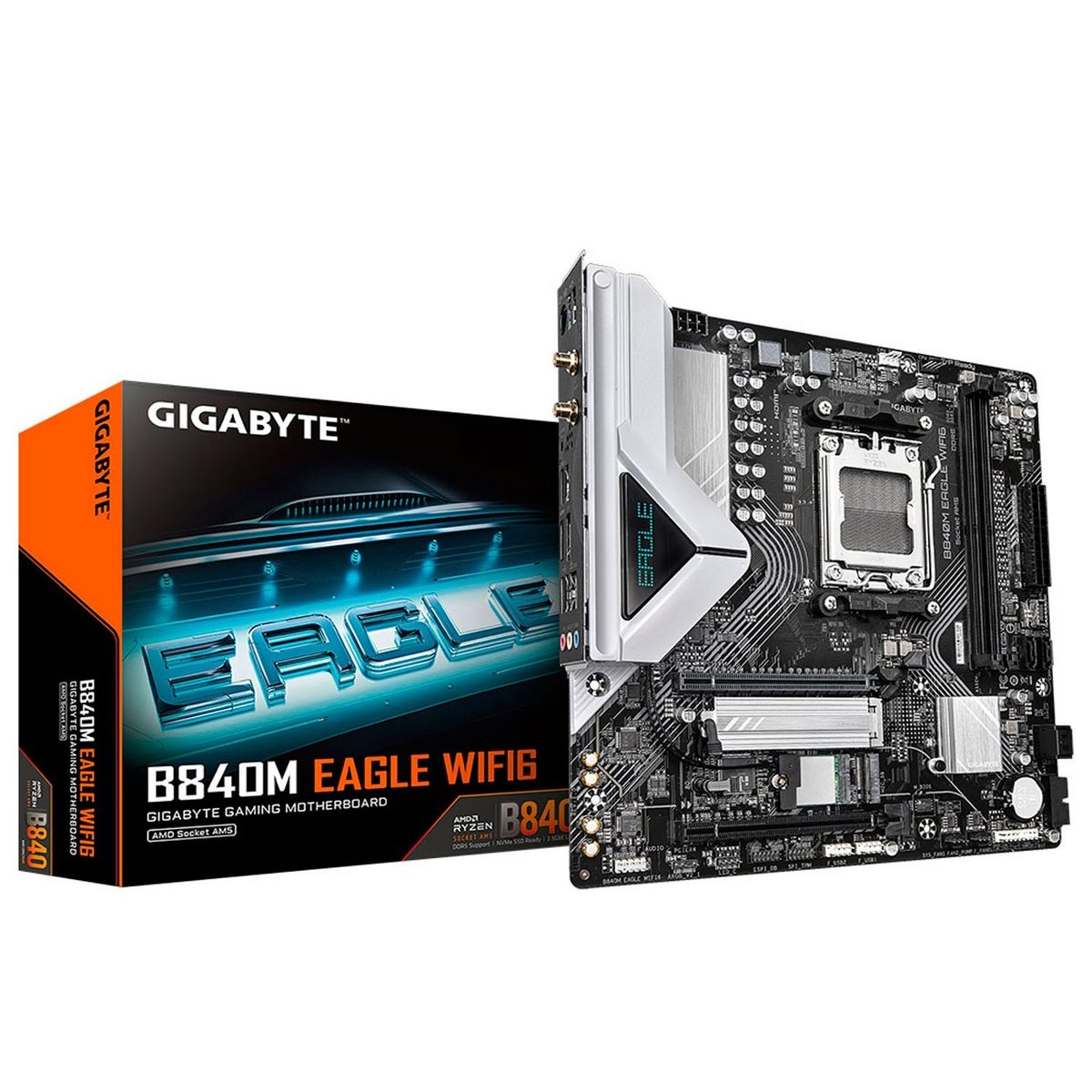 Motherboard Amd B840m Eagle Am5 Ddr5 Pcie Compatible Con Ryzen 9000/8000/7000 Series Micro Atx