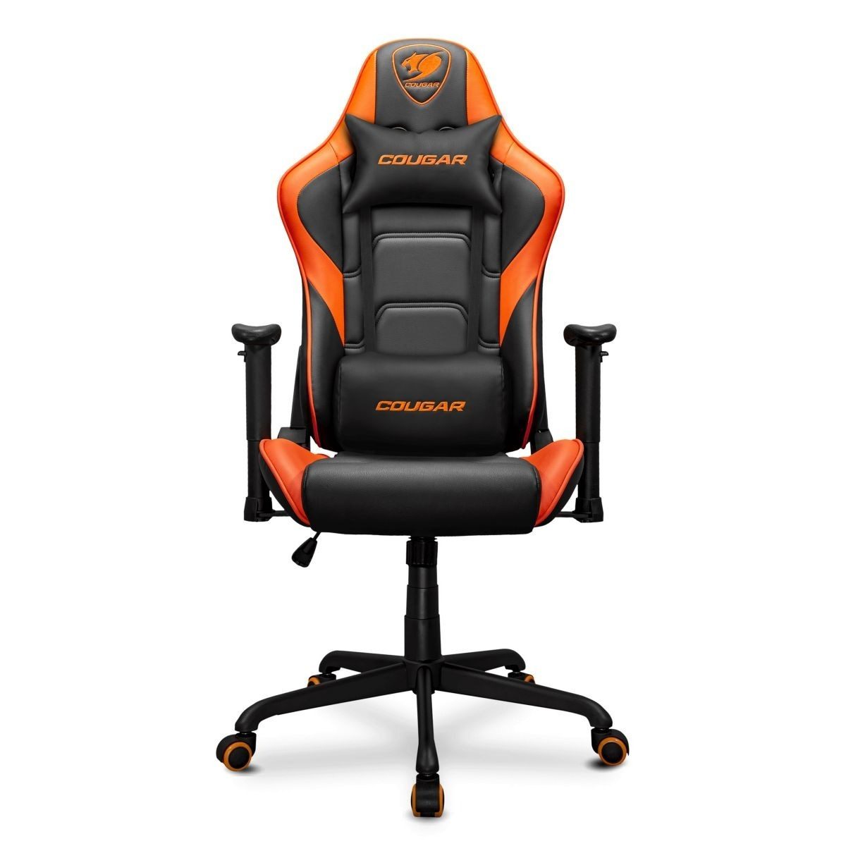 Silla Gamer Negro Y Anaranjado Reclinable 120 Kg
