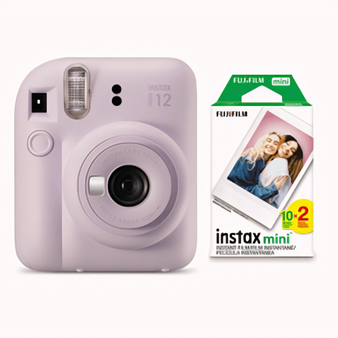 Cámara Instantánea Instax Mini 12 Lila Con Papel Instantáneo X20