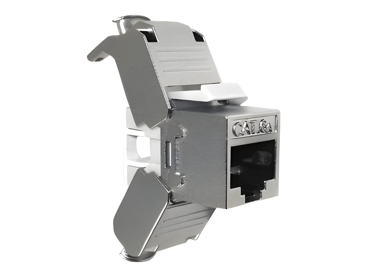 Inserto Modular Cat6a Stp Rj-45 Plata