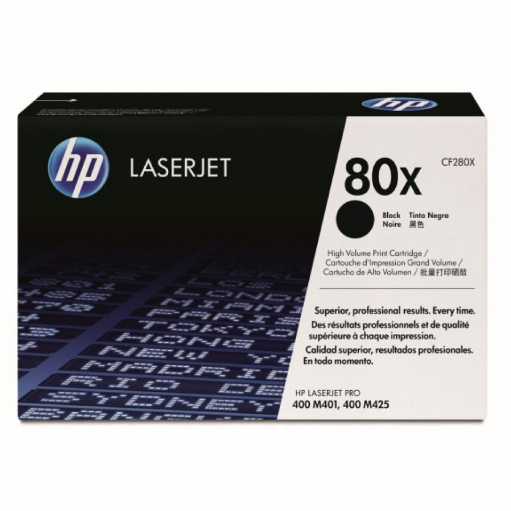 Tóner Hp 80X Cf280x Negro Alto Rendimiento