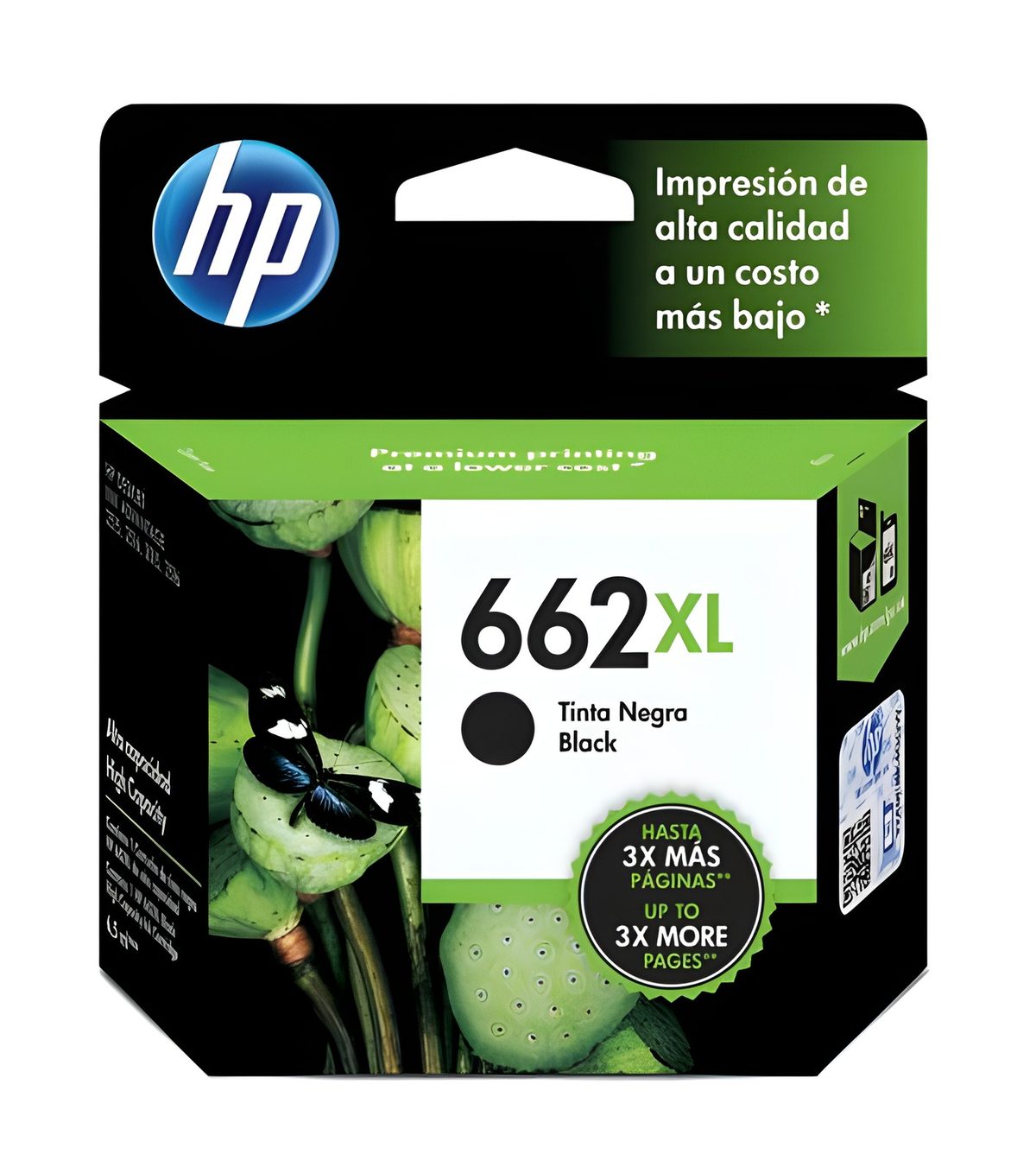 Cartucho De Tinta Hp 662XL Negro Alto Rendimiento