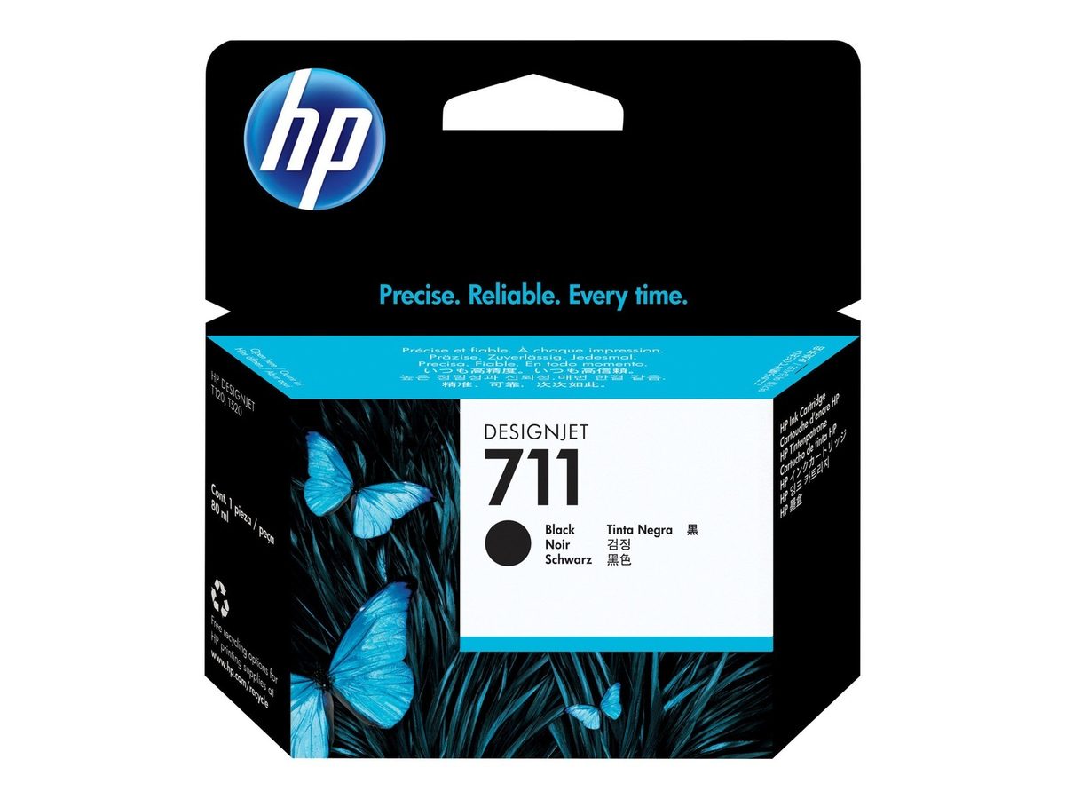 Cartucho De Tinta Hp 711 Negro 80 Ml Para Designjet