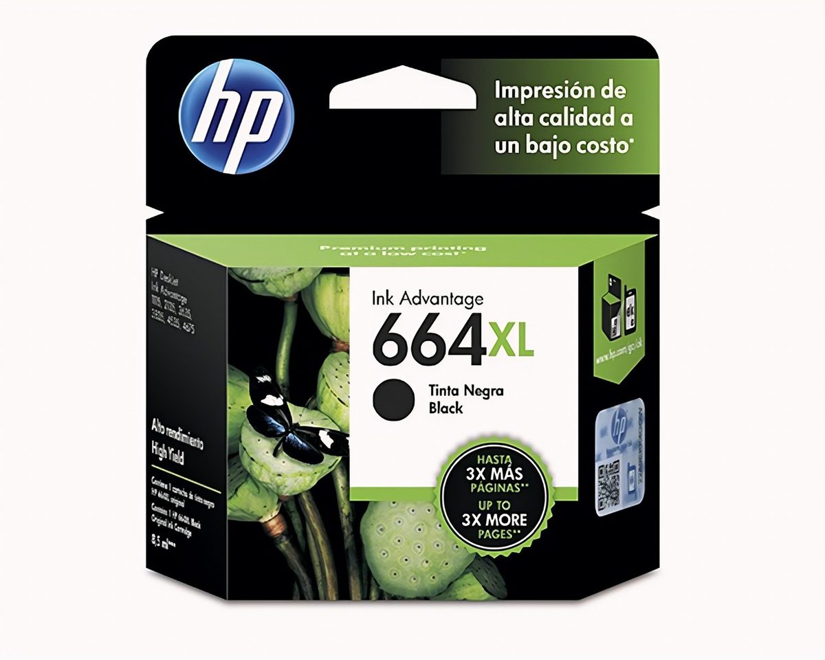 Cartucho De Tinta Hp 664XL Negro Original