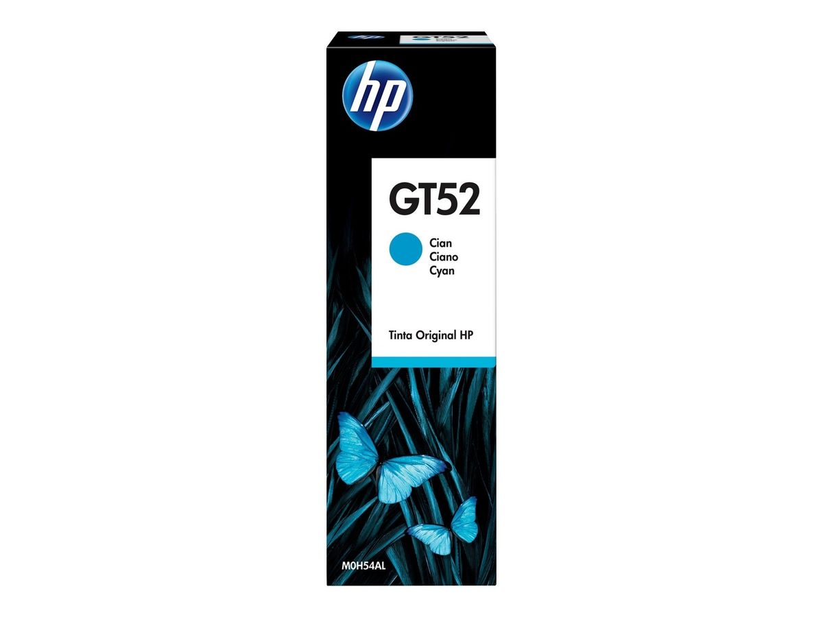 Botella De Tinta Hp Gt52 Cian 70ml