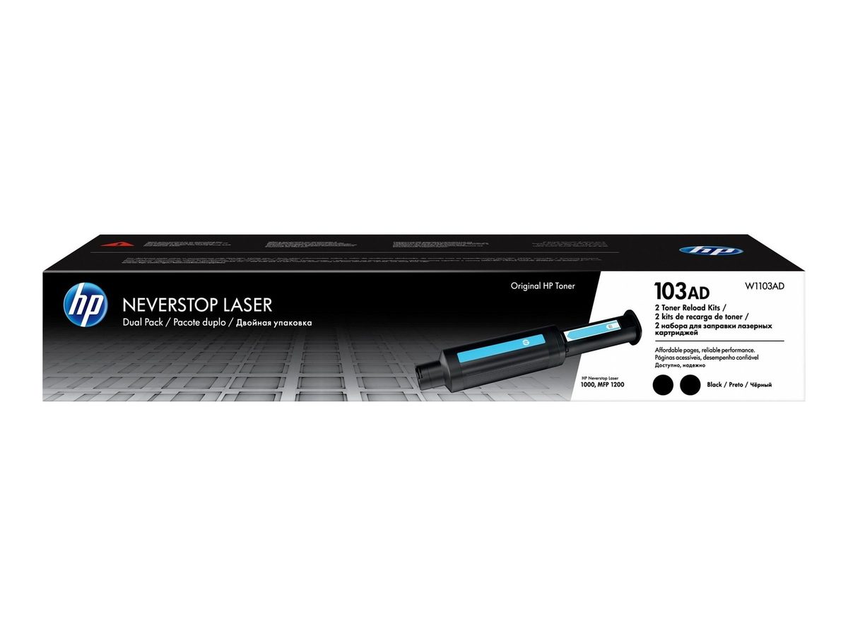 Tóner Hp 103AD Negro Reload Kit Paquete De 2