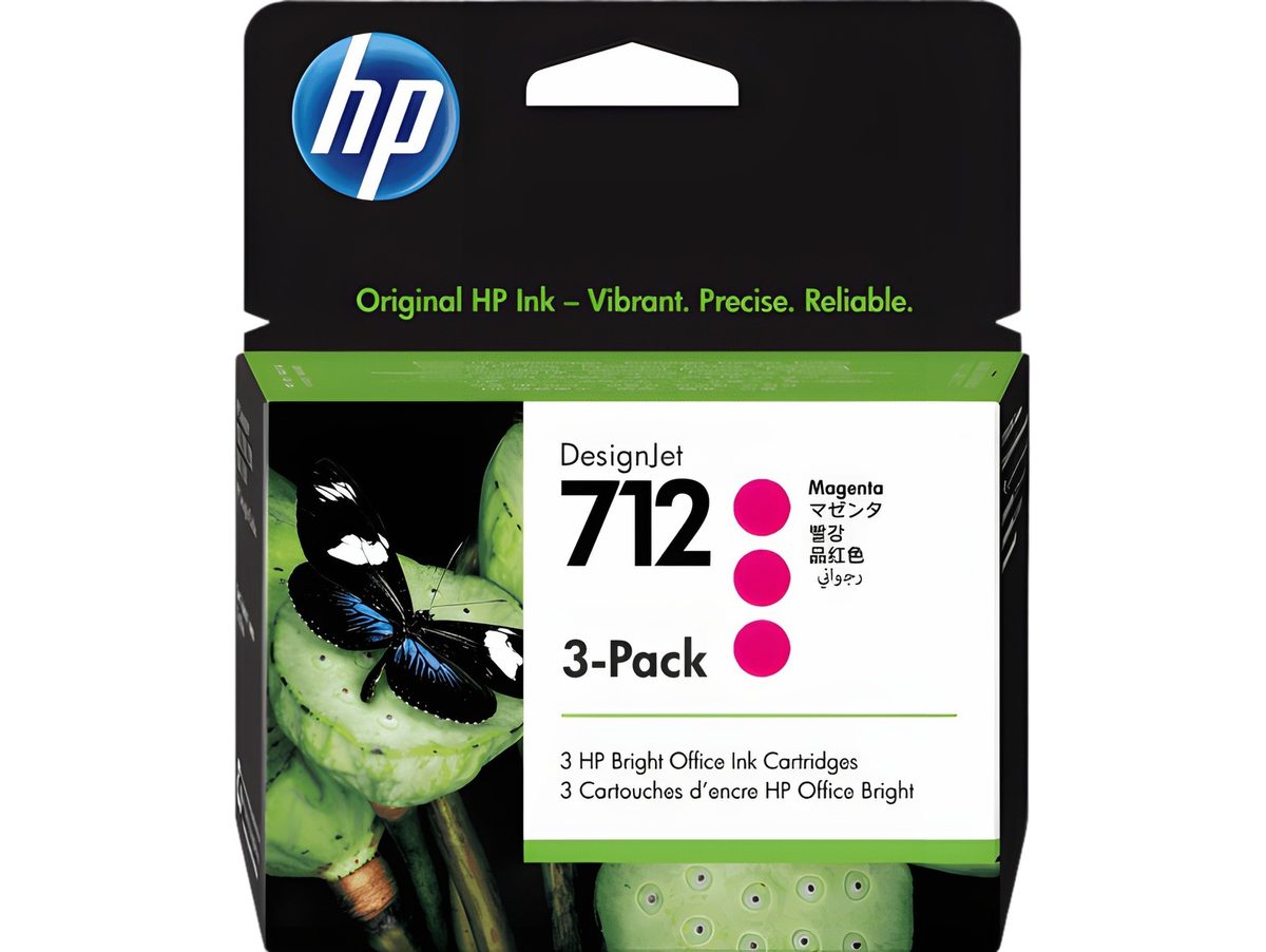 Cartucho De Tinta Hp 712 Magenta 29 Ml Pack X3 Para Designjet