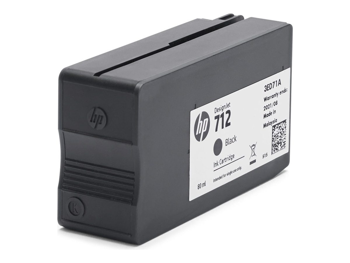 Cartucho De Tinta Hp 712 Negro 80 Ml Para Designjet