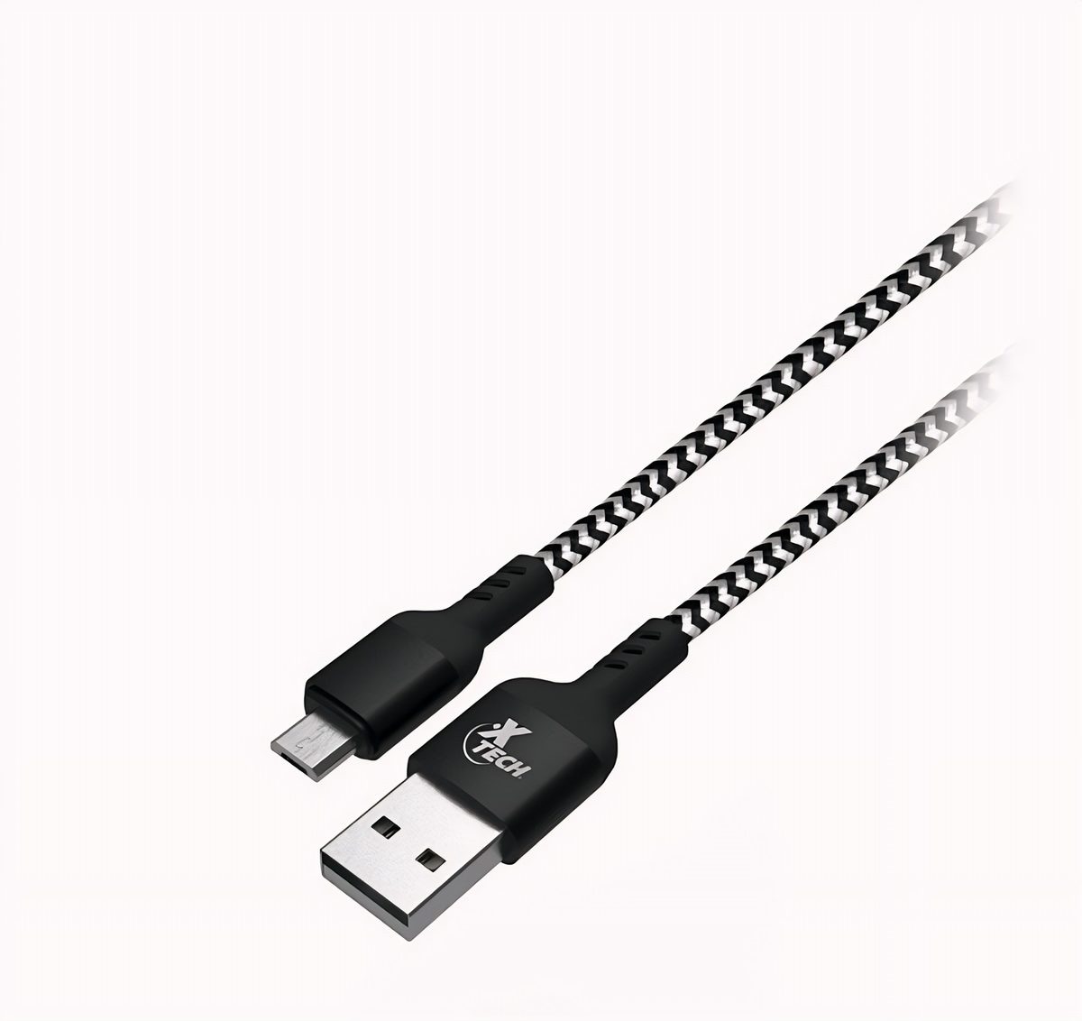 Cable USB-A Micro-USB 1.8m Negro Y Blanco