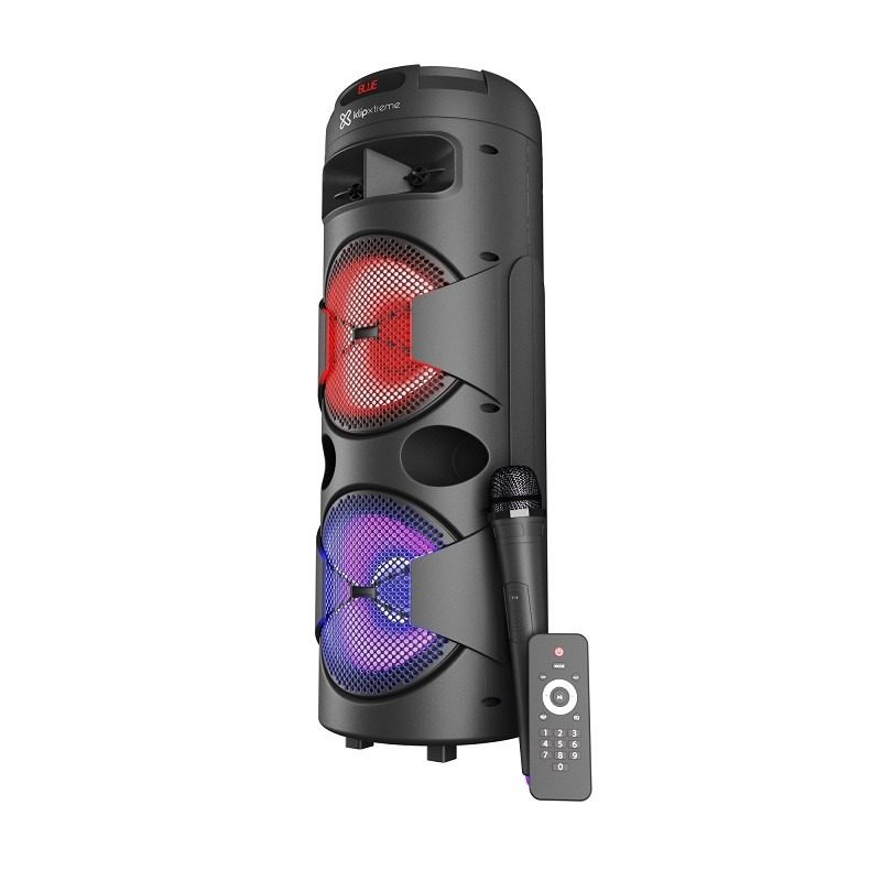 Parlante Bluetooth Portátil 2 X 8" Con Micrófono Inalámbrico