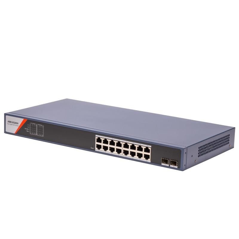 Switch Administrable L2 16 Puertos Gigabit 2 Uplinks SFP PoE 250W