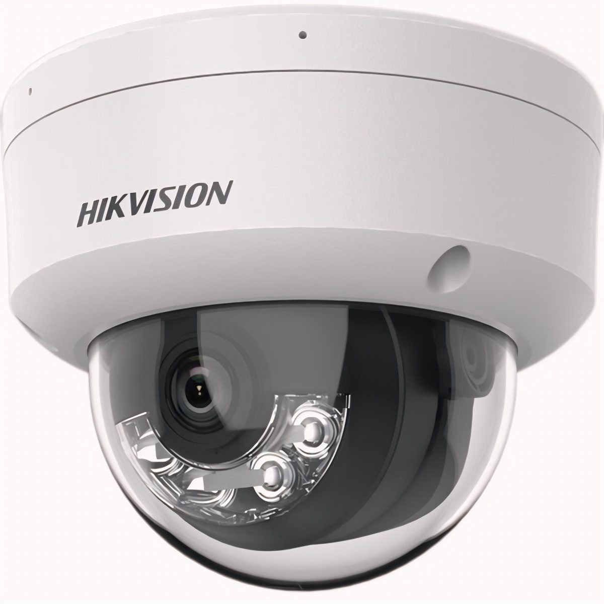 Cámara Domo IP 4MP Exterior 2.8mm Luz Híbrida 30m Audio Bidireccional