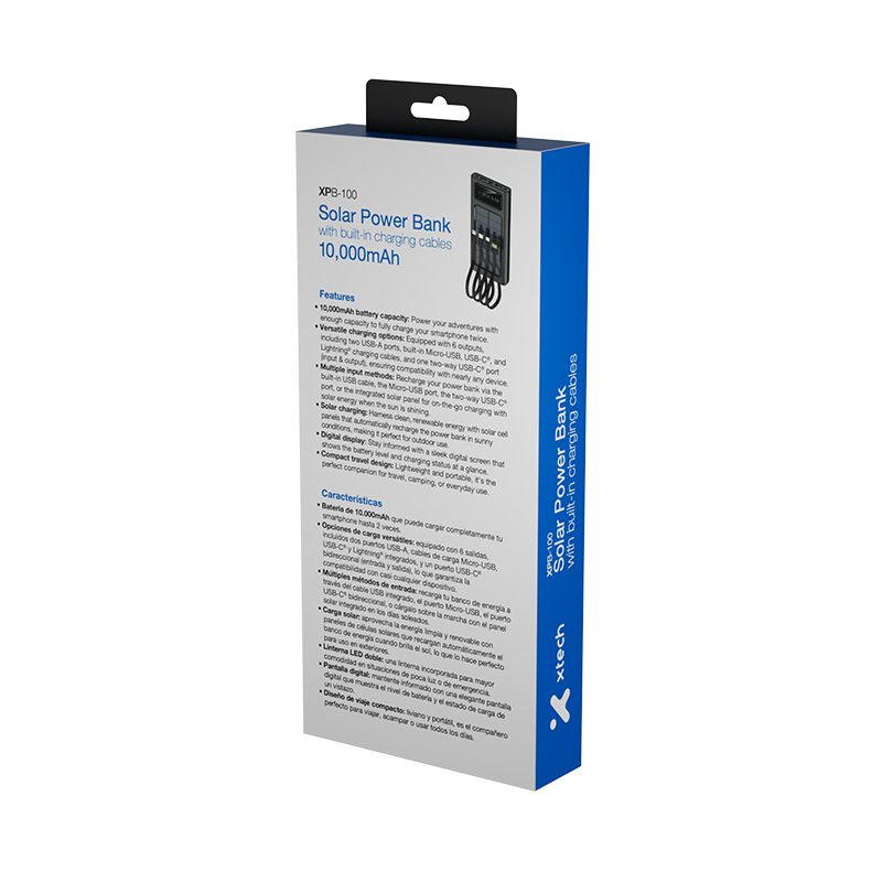 Power Bank Solar 10000mAh USB-C