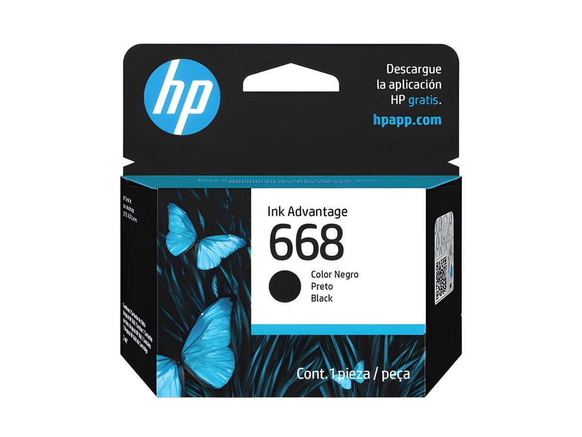 Cartucho De Tinta Hp 668 Negro