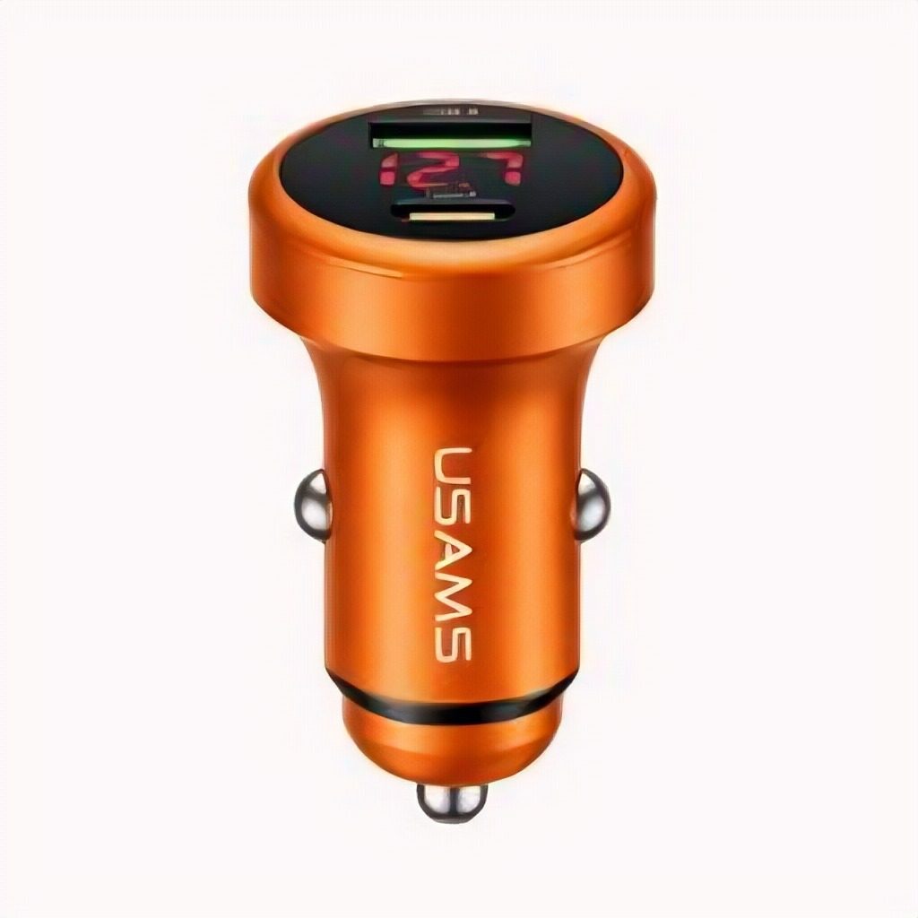 Cargador De Auto 45W USB-A/USB-C Aluminio