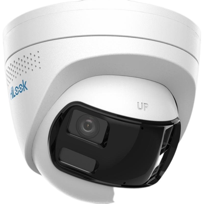 Cámara IP Doble Lente 6MP 180° Con Audio Bidireccional Y Luz Estroboscópica