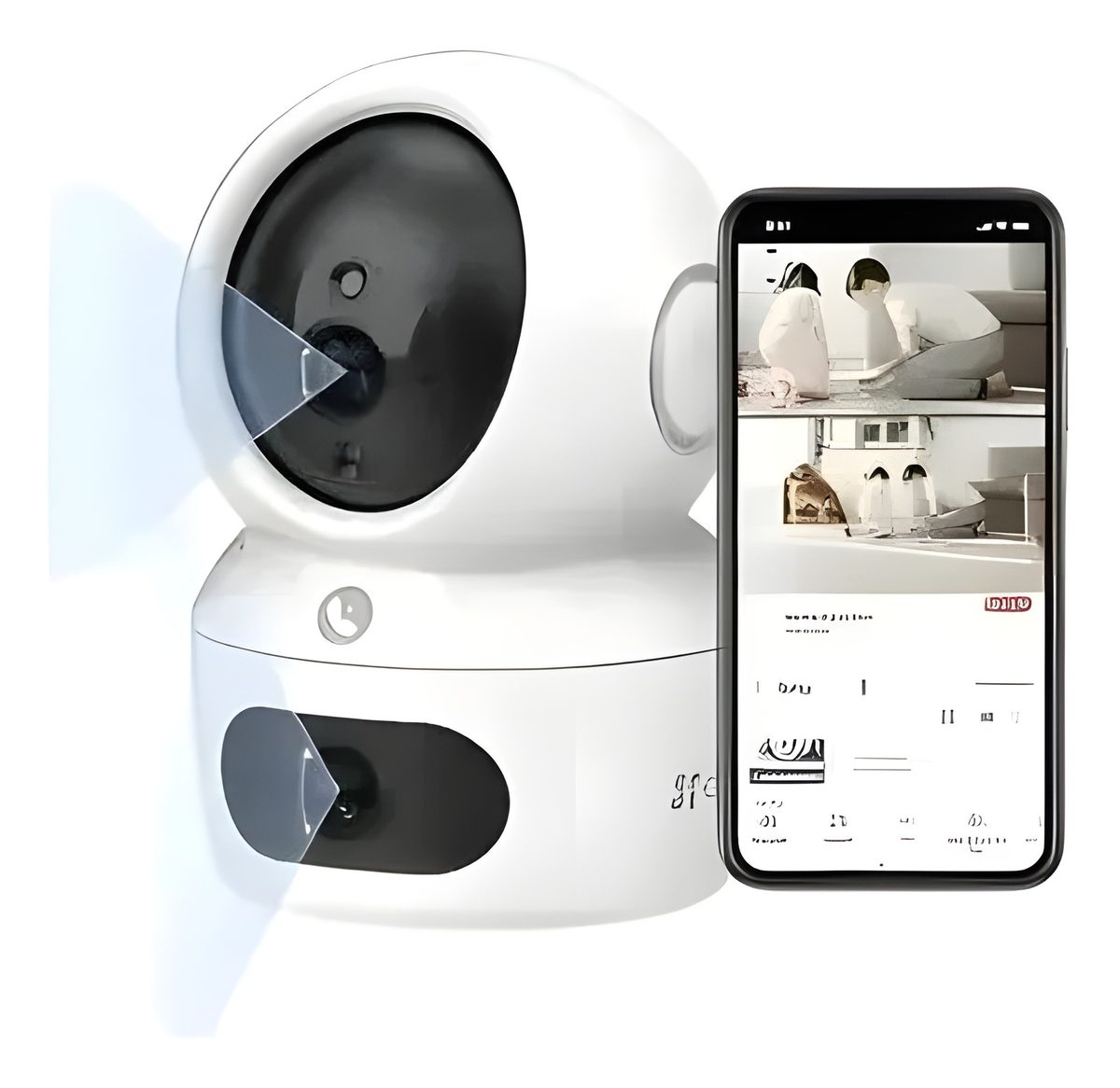 Cámara IP WiFi Doble Lente 2K Interior Visión Día/Noche