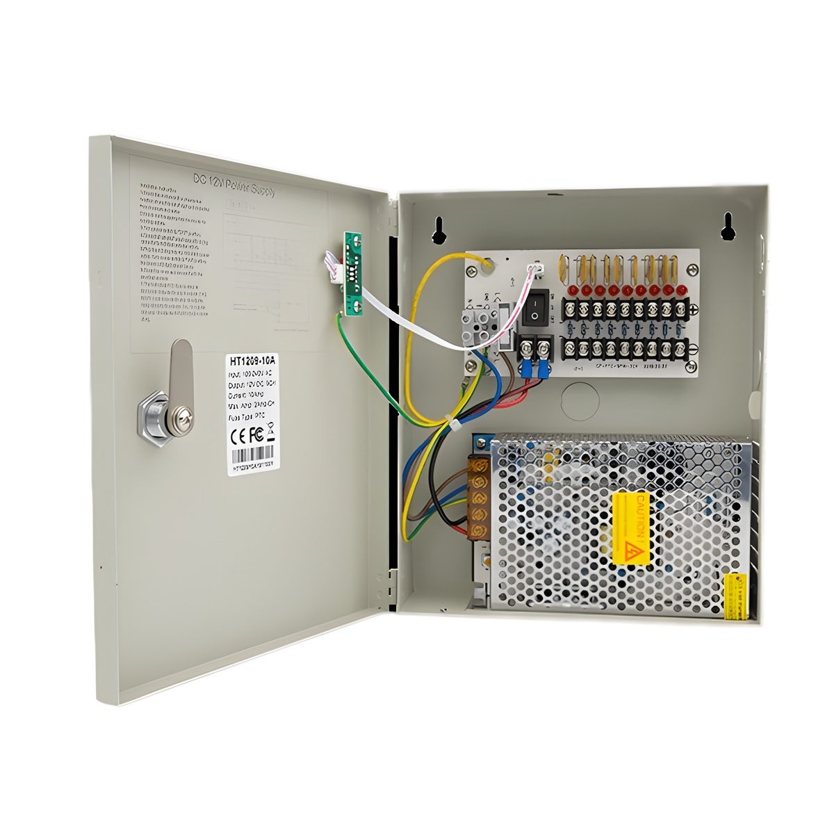 Fuente Conmutada 12V 10A 9 Salidas Con Fusibles Ptc