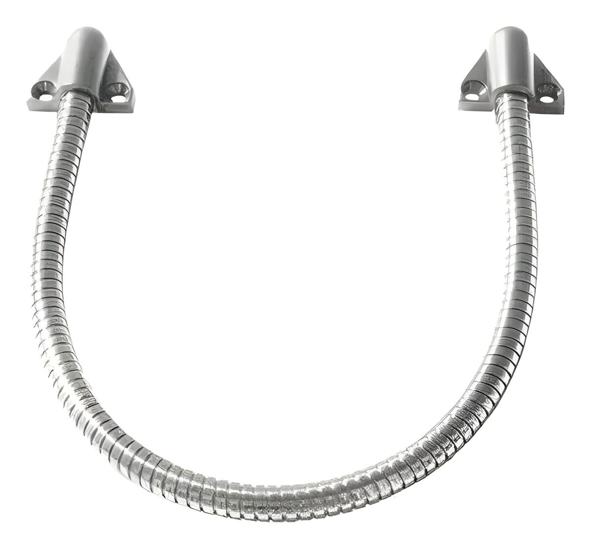 Caño Flexible Plástico Color Aluminio Para Cables En Puertas 16"