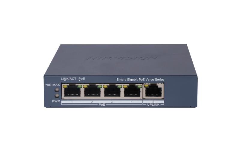 Switch Smart Administrable 4 Puertos PoE+ Gigabit Con 1 Uplink
