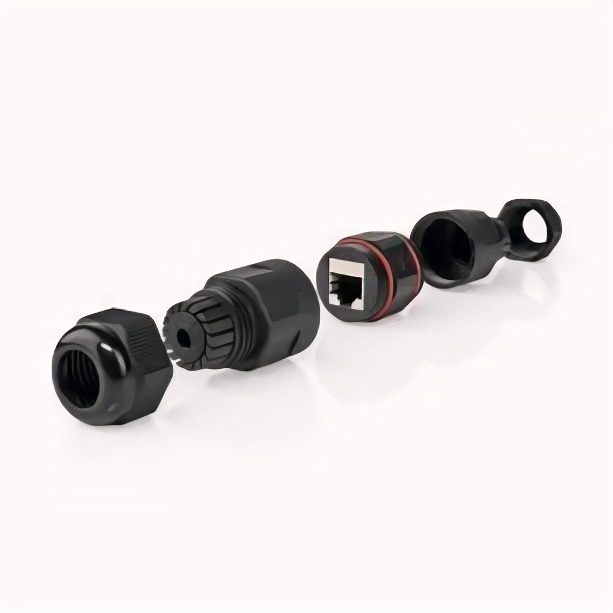Conector Rj45 Cat5e Hembra Enchapado En Oro Pasante