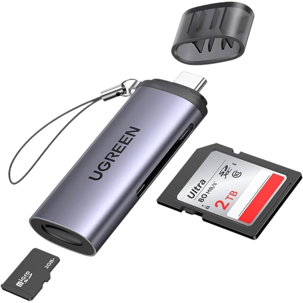 Lector De Tarjetas SD Y microSD Con Conector Tipo C