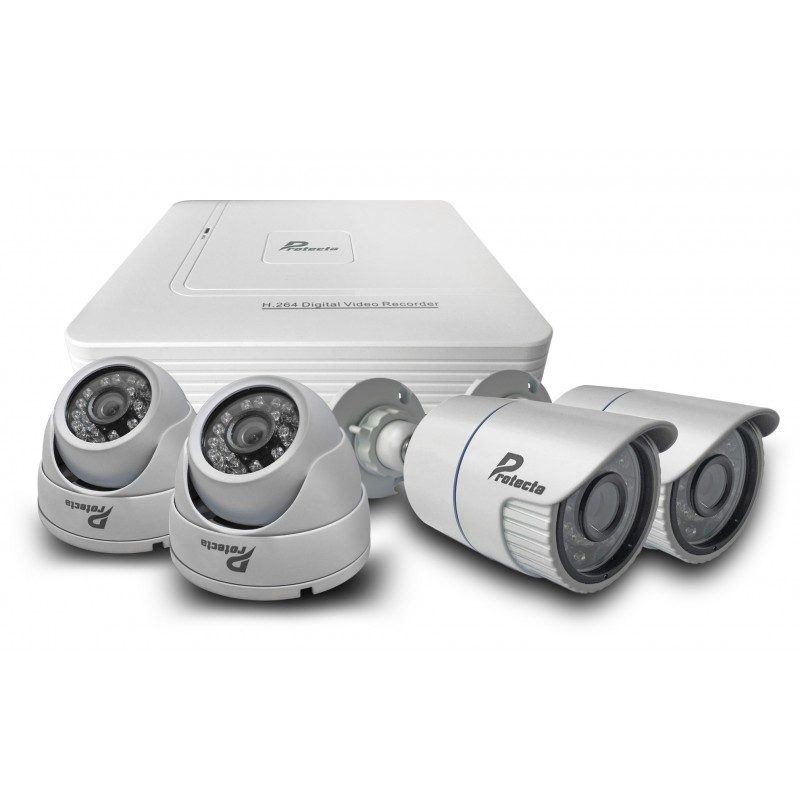 Kit De Videovigilancia IP 4 Cámaras 2MP PoE