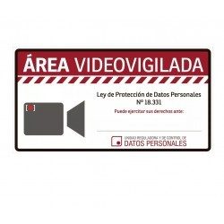 Cartel De Área Video Vigilada Adhesivo