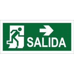 Cartel Fotoluminiscente De Salida Izquierda