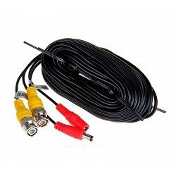 Cable Pre-Armado Bnc Y Dc 18 M Para Cámara De Seguridad