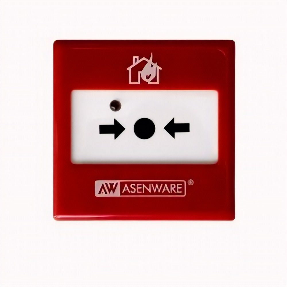 Avisador Manual Convencional Resettable Con Protector Y LED Indicador Rojo