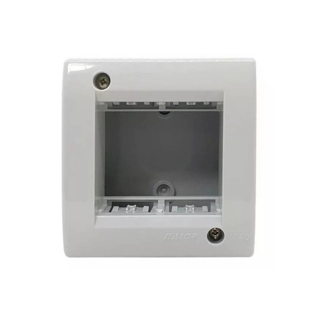 Caja De Embutir 2 Módulos Gris