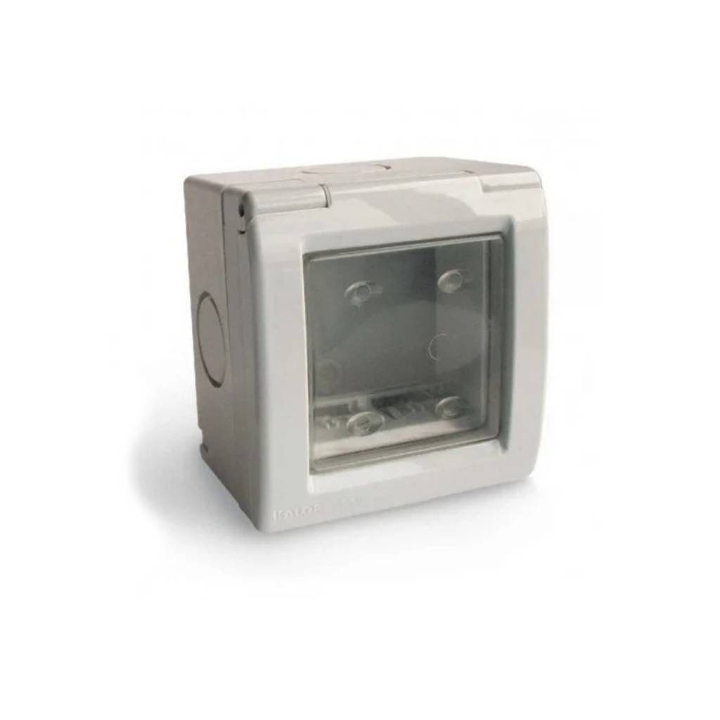 Caja 2 Módulos Con Membrana IP55 Gris