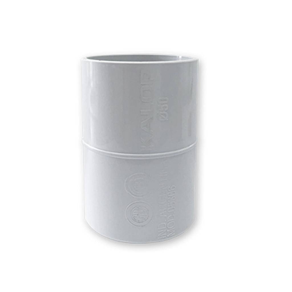 Unión PVC 20mm Gris