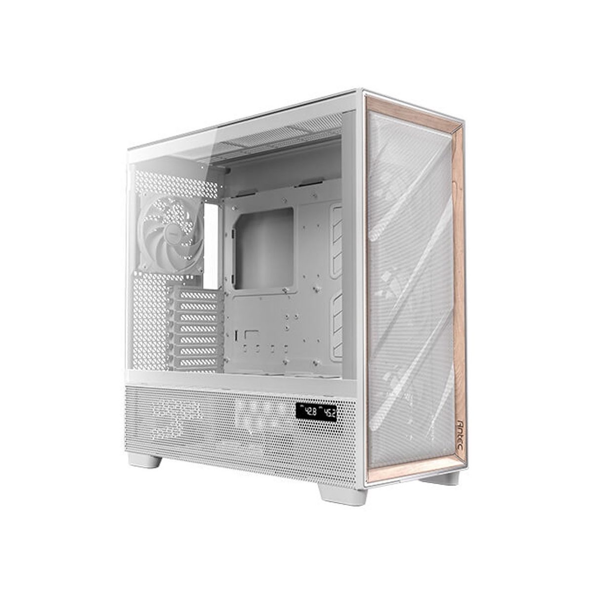 Gabinete Full Tower E-Atx Blanco Vidrio Templado 6 Ventiladores