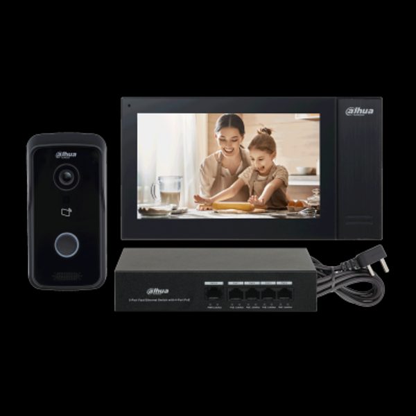 Kit Videoportero IP Con Monitor De 7" Y Switch PoE