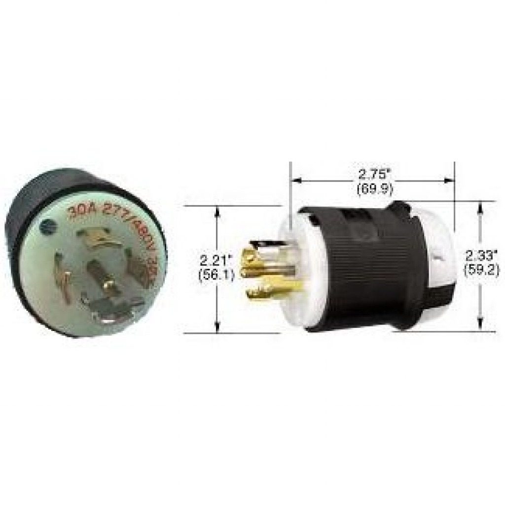 Ficha Enchufe 4P 5 Hilos 30A 3 Fases 277/480V
