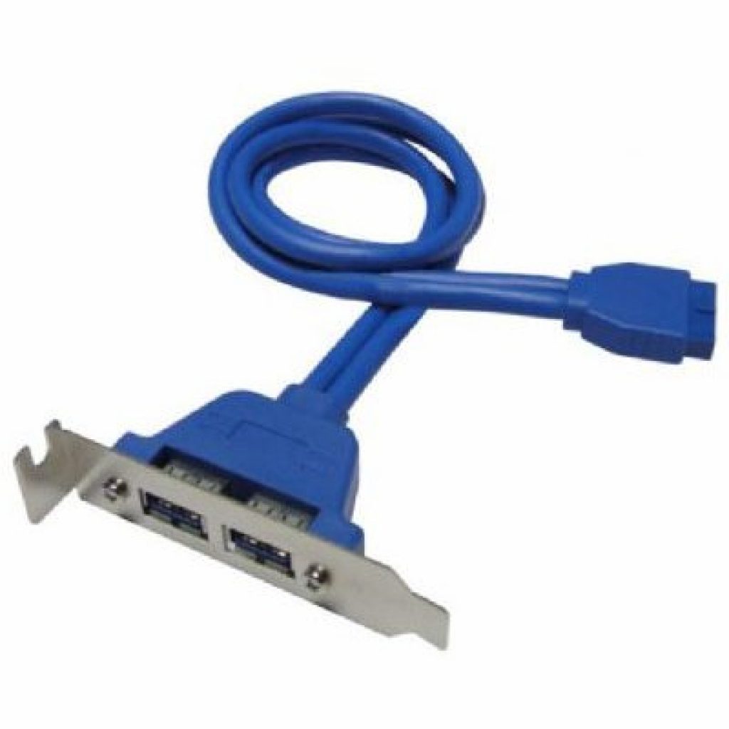 Adaptador USB 3.0 Con 2 Puertos Tipo A Hembra A Header 20 Pines