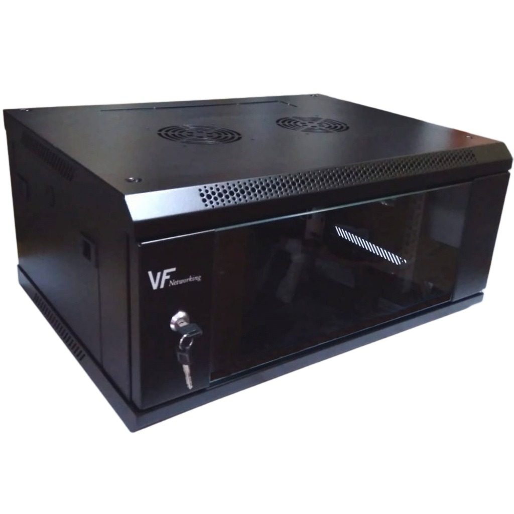 Rack De Pared 4U Negro Fijo 600x450mm