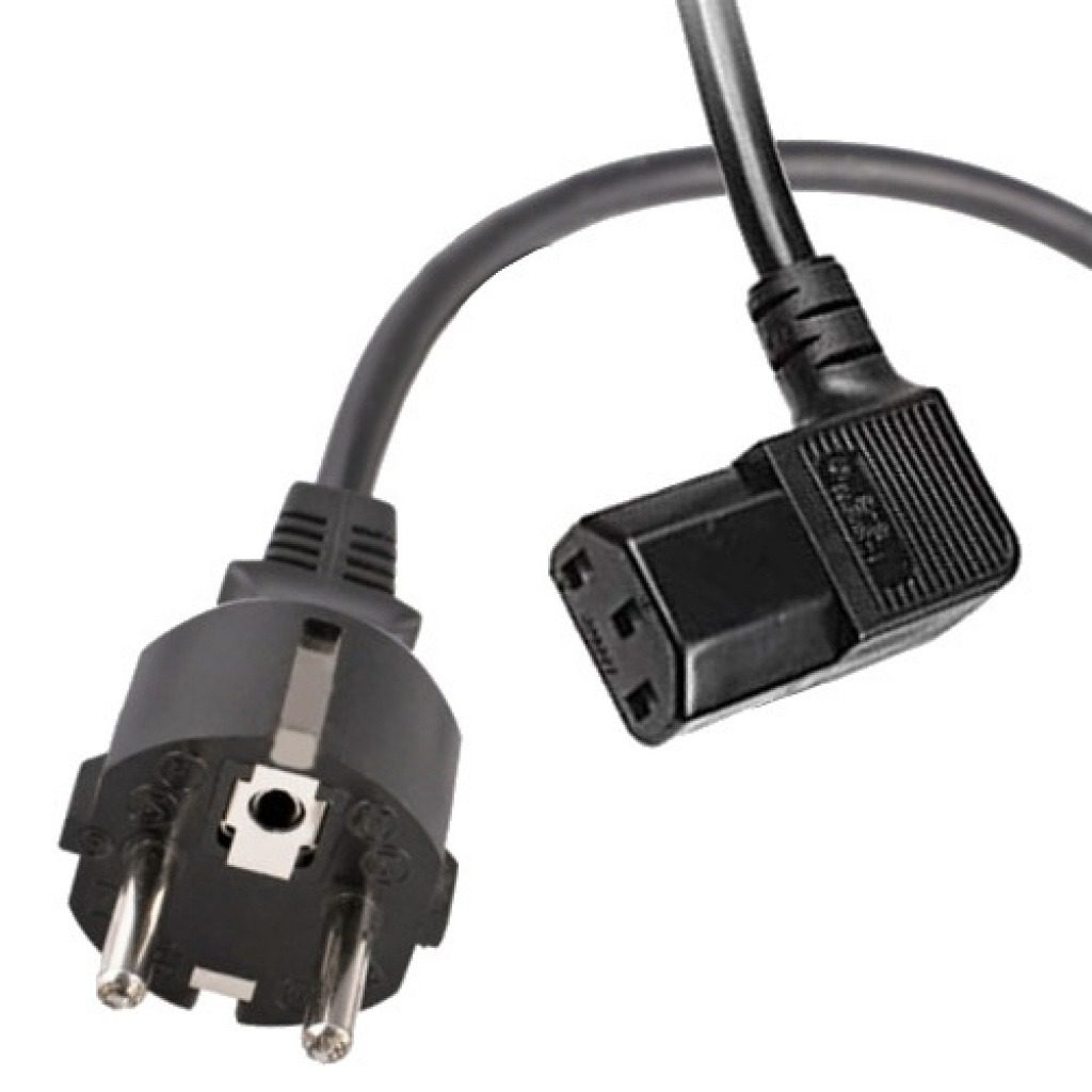 Cable De Poder Schuko A C13 90º 3x1mm² 1.8m