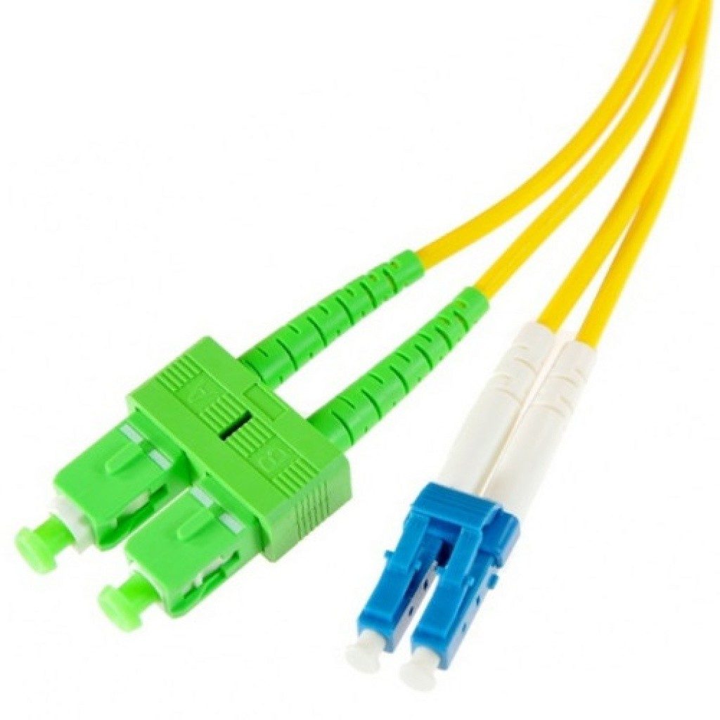 Patch Cord Fibra Óptica Duplex Monomodo SC/APC A LC/UPC 9/125 3m LSZH
