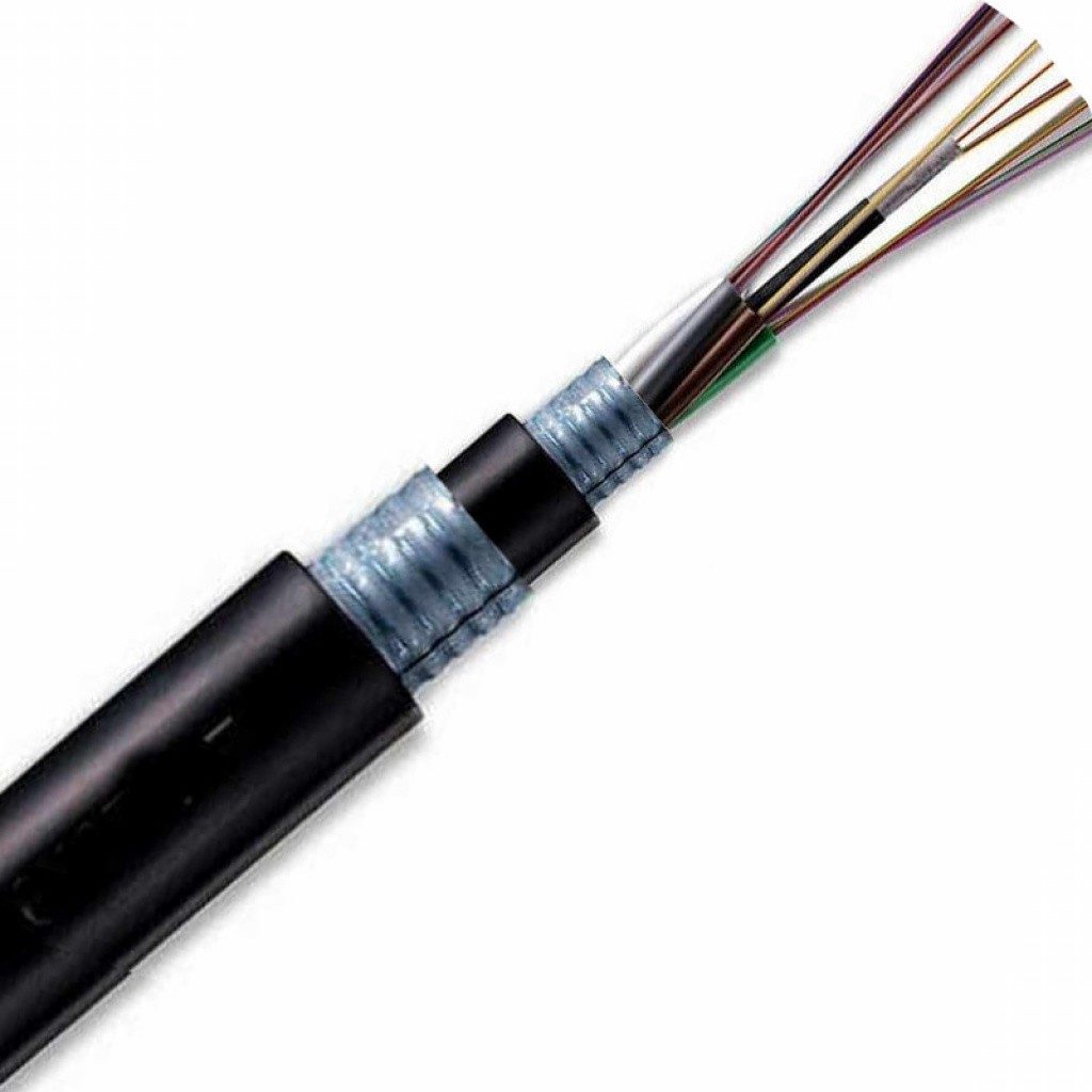 Cable De Fibra Óptica Monomodo 12 Hilos Armado Exterior Con Chaqueta Metálica Por Metro