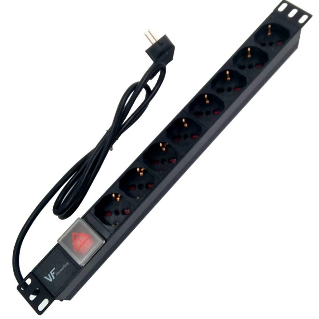 Pdu 8 Tomas Schuko 19" Con Llave De Corte 16A