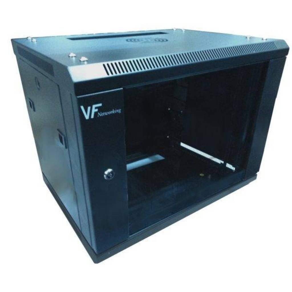 Rack De Pared 9U Negro Fijo 600x450mm