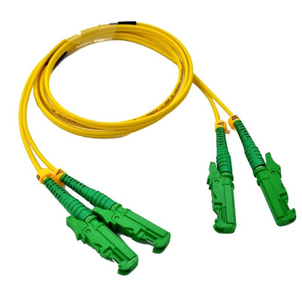 Patch Cord Fibra Óptica Dúplex Monomodo APC E2000 1m LSZH