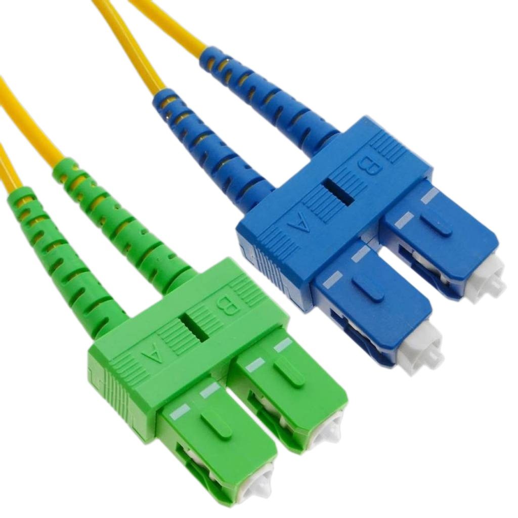 Patch Cord Fibra Óptica Dúplex Monomodo Sc APC/SC UPC 9/125 1 M