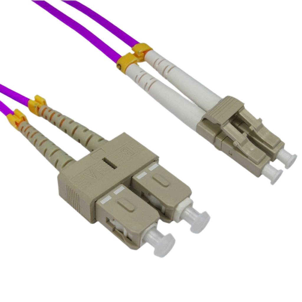 Patch Cord Fibra Óptica Multimodo OM4 LC/SC 50/125 1.5m LSZH