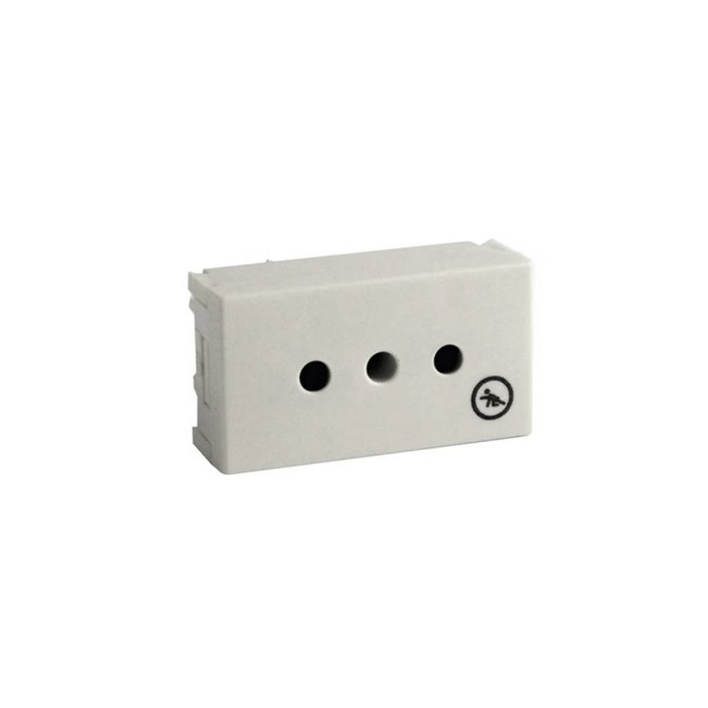 Adaptador De Corriente Módulo 3 Línea A Con Seguro Blanco