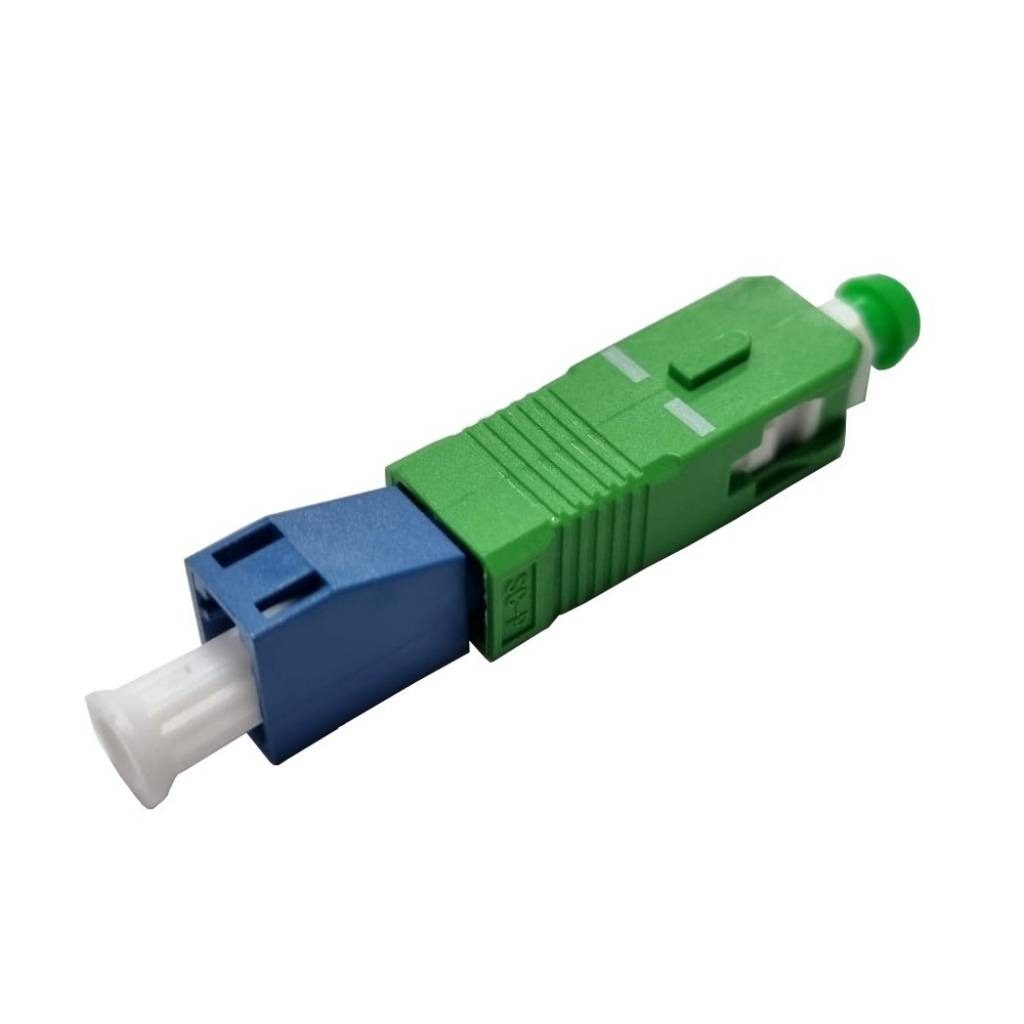 Adaptador De Fibra Óptica Simple Monomodo Lc UPC Hembra A Sc APC Macho