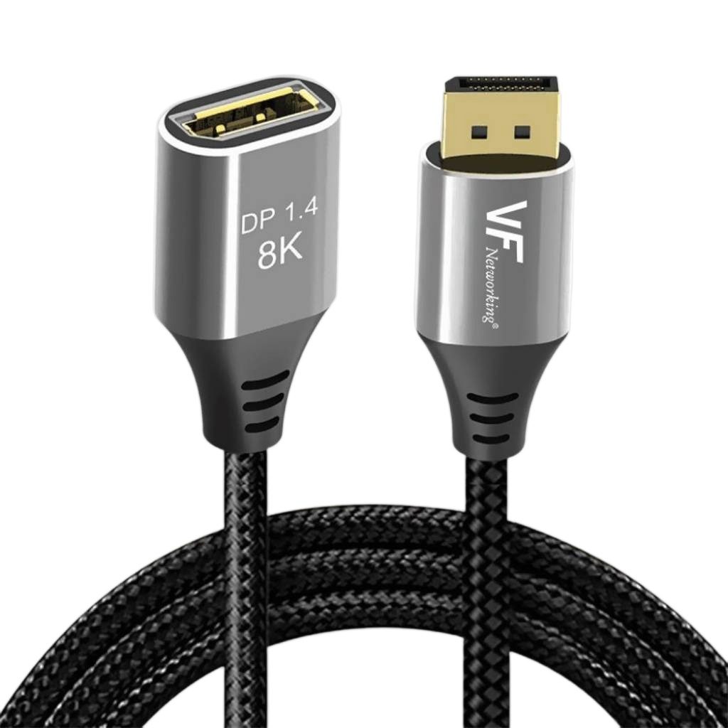 Adaptador Displayport Macho A Hembra 8K 60Hz